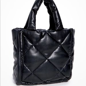 Stand Studio Handbag • Black Shoulder Bag • Faux leather Purse